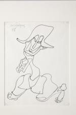 Charles Lapicque (Français, 1898-1988)Deux figures I, 1948Deux encres sur papier...