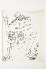 Charles Lapicque (Français, 1898-1988)Danse macabre, 1948Deux encres sur papier signées...