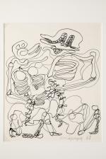 Charles Lapicque (Français, 1898-1988)Danse macabre, 1948Deux encres sur papier signées...