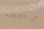 Charles Lapicque (Français, 1898-1988)Conspiration, 1945Crayons gras et craies.Haut. 65, Larg....