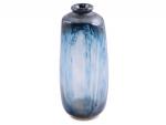 Claude Monod (Français, 1944-1990)Vase oblong gris bleu transparent avec coulures...
