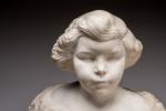 Jean René CARRIERE (1887-1982) 
Buste de Bernard Ducharne enfant

Marbre blanc....