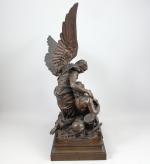 Léon Eugène LONGEPIED (1849-1888)
"L'immortalité"

Bronze patiné. Signé sur la terrasse.

Haut. 74,...