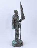 Charles ANFRIE (1833-1905) 
Le porte drapeau

Bronze patiné. Signé et orné...