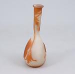 Émile GALLÉ (Nancy, 1846-1904)Vase solifloreen verre multicolore, gravé à l'acide....