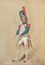 Louis-Charles TACONET (XIXe)
Portrait dun grognard à la Légion dhonneur

Panneau.

Haut. 37,...