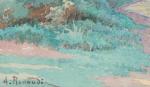 ALFRED RENAUDIN (1866-1944) La rivière dans le villageAquarelle post-impressionniste, signée...