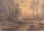 JEAN-JOSEPH BELLEL (1816-1898)
Sous-bois, 1861

Aquarelle.

Haut. 45, Larg. 63 cm.

JOINT : Sous-bois...