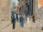 ADOLFO SCARSELLI (FLORENCE, 1866-1945) 
"Cairo" et le souk

Paire d'huiles sur...