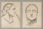 MARCEL LOUIS BAUGNIET (1896-1995)
Portrait de face et de profil de...