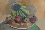 DORA BIANKA (1895-1979) Coupe aux fruits, 1944 Gouache, signée et...