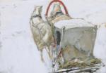 ALEXEI STEPANOVICH STEPANOV (Russe, 1858-1923)Le traineau sur la neige, 1897Aquarelle,...