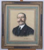 HENRY d'ESTIENNE (1872-1949) Portraits d'homme à la légion d'honneur et...