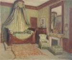 HENRY d'ESTIENNE (1872-1949) 
Chambre d'Éric Labonne au château de Lury

Toile...