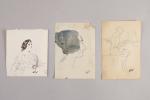 LOUIS VALTAT (Dieppe 1869-Paris, 1952)
Trois études de femmes

Crayon et encre,...