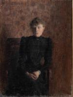 ISTVÁN RÉTI (Hongrois, 1872-1945) Portrait de femme, 1893Toile, signée et...