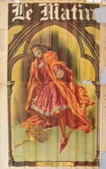 Roman-Feuilleton3 affichesLouis Charbonnier (1874-1935)3 affiches, en deux parties chacune, formant...