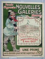 Bourges - Grands Magasins Rare réunion de 4 affiches Jules...