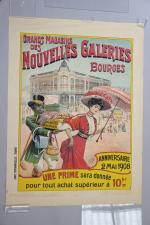 Bourges - Grands Magasins Rare réunion de 4 affiches Jules...