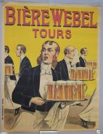 AlimentationJules Coulange Lautrec (1861-1950)"BIERE WEBEL / TOURS". Signée. Vers 1900....