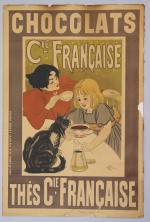 Théophile-Alexandre Steinlen (1859-1923)"Chocolats Thés Compagnie Française". Signée. [1895]. Epreuve originale...