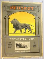 Automobiles et CyclesWalter THOR (1870-1929)"PEUGEOT / Voiturette Lion / Valentigney...