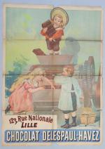 [Chocolat]Imprimerie Camis à ParisLot de 3 affiches et 2 affichettes,...
