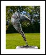 L'Artiste 
en équilibre sur sa planche, Hommage à Raymond Devos.

Bronze...