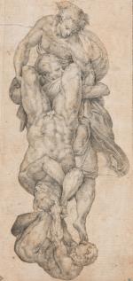 Attribué à Alessandro Allori (Florence, 1535-1607).
Ange hissant par les bras...