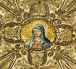 France, XVIIe siècleVoile de calice avec la vierge Marieen broderie...
