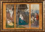 Juliaan de Vriendt  (Gent, 1842-1935, Mortsel)
L'Adoration des bergers

Toile.

Haut. 42...