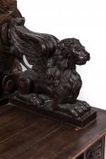 Venise, XIXe siècleCathèdre au lion de saint Marcen bois mouluré...