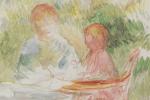 Pierre-Auguste Renoir (Limoges, 1841-1919, Cagnes-sur-Mer)Aline et Pierre Renoir dans un...