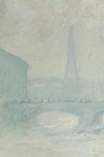 André Georges Alfred Barbier (Arras, 1883-1970, Boulogne-Billancourt) La SeineToile.Haut. 37,8...