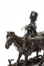 Evgeni Alexandrovich Lanceray (Saint-Pétersbourg, 1848-1886)Enfant conduisant trois chevaux, dit aussi...