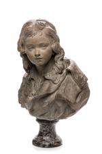 Fernand Cian (Carrare, 1886-1954, France) Buste d'enfant en terre cuite...