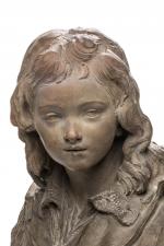 Fernand Cian (Carrare, 1886-1954, France) Buste d'enfant en terre cuite...