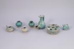 Iran ou Syrie, XII-XIIIe siècle
Ensemble de sept céramiques, en céramique...