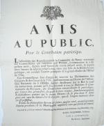[Révolution française] 
CONTRIBUTION PATRIOTIQUE, PRISONS ET BARBIERS-PERRUQUIERS   ...