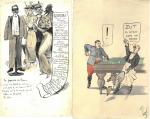 [Art - Musique ]LUCIEN COLLIN (1849-1919) Ensemble de dessins, partitions...