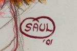 Peter Saul (Américain, né en 1934)Cubik Head, 2001 Crayons de...