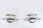 Poul Henningsen (Danois, 1894-1967)Paire de lampes PH5, modèle dessiné en...