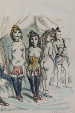 Léonard-Tsuguharu Foujita (Japonais, 1886-1968) Quatre prostituées, c. 1963Bois gravé sur...