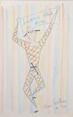 Jean Cocteau (Français, 1889-1963)
Lions Club de Nice, 1958

Crayons pastels, signé,...