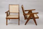 Pierre Jeanneret (Suisse, 1896-1967)
Paire de fauteuils Office chair, c. 1955-56

Structure...
