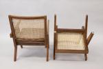 Pierre Jeanneret (Suisse, 1896-1967)
Paire de fauteuils Office chair, c. 1955-56

Structure...