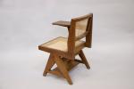 Pierre Jeanneret (Suisse, 1896-1967)Fauteuil Classroom Chair, c. 1955Structure en teck,...