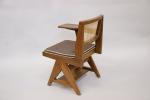 Pierre Jeanneret (Suisse, 1896-1967)Fauteuil Classroom Chair, c. 1955Structure en teck,...