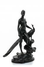 Alexandre Falguière (Français, 1831-1900)Junon et son paon, 1898-1905en bronze à...