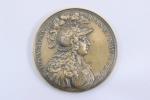 d'après Jean Warin (1607-1672)Louis XIV, 1674Médaille en bronze, figurant sur...
